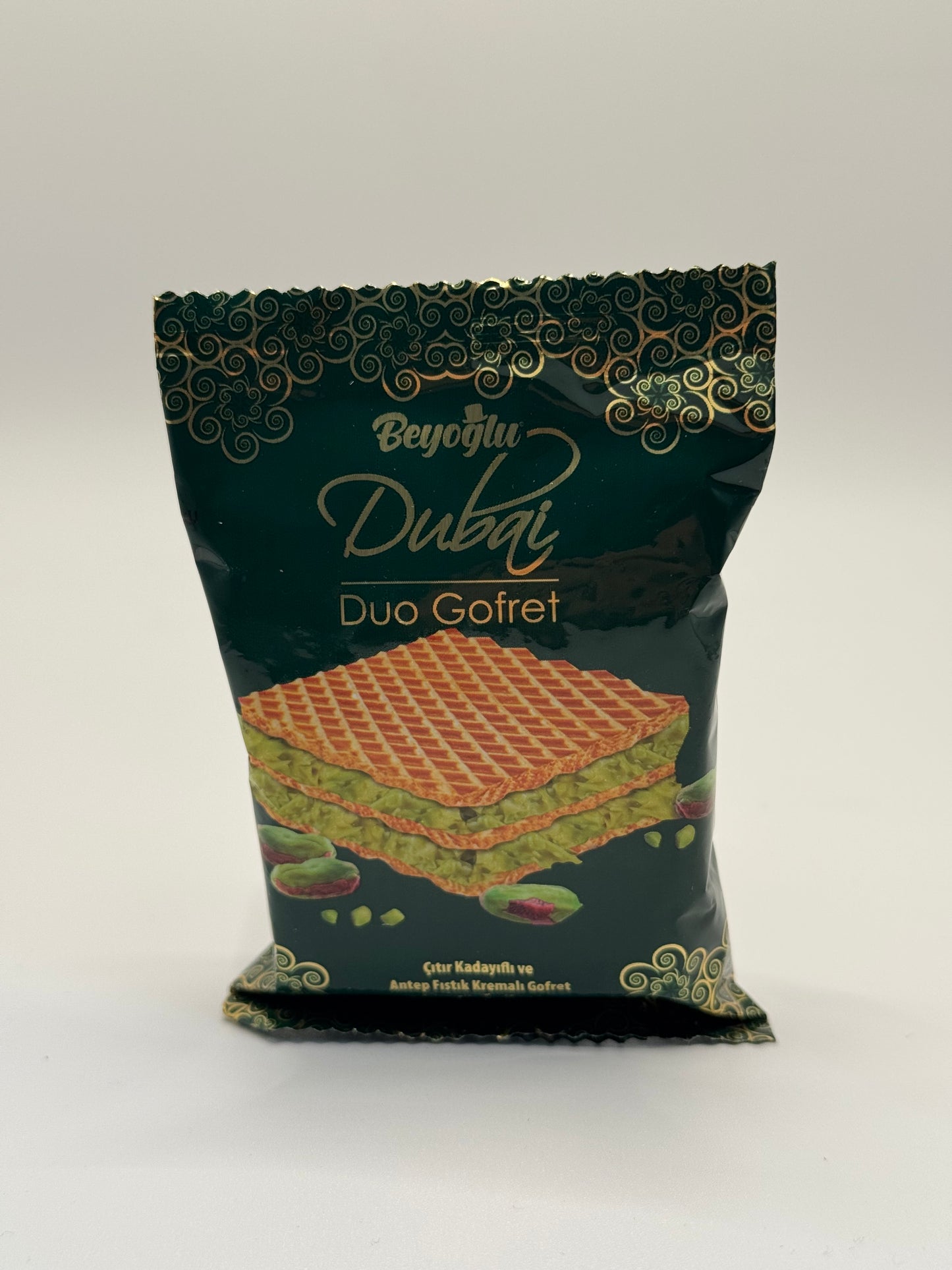 Beyoglu Dubaco Dubai Waffel mit knusprigen Kadayif und Pistaziencreme 36g aus der TÜRKEI