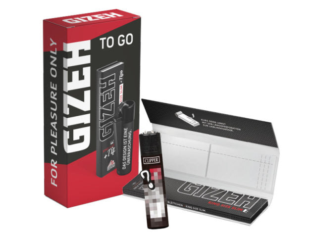 GIZEH To Go King Size Slim + 34 Tips + 1 Clipper + 5€ Gutschein für GIZEH