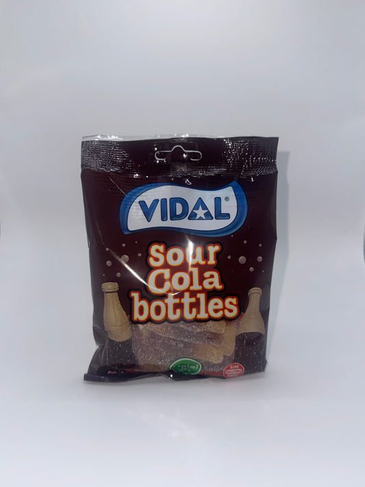 Vidal HALAL Sour Cola Bottles 90g aus Spanien