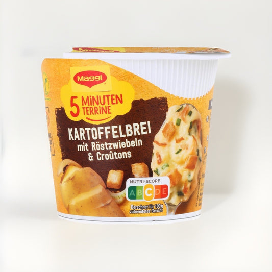 Maggi 5 Minuten Terrine Kartoffelbrei mit Röstzwiebeln & Croûtons 56g