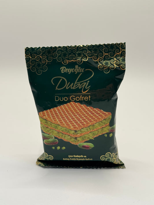 Beyoglu Dubaco Dubai Waffel mit knusprigen Kadayif und Pistaziencreme 36g aus der TÜRKEI