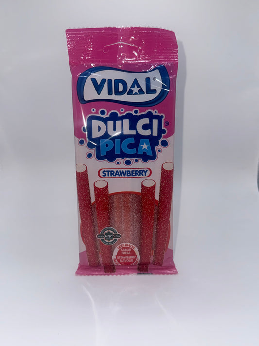 Vidal HALAL Sour Strawberry Pencils 90g aus Spanien