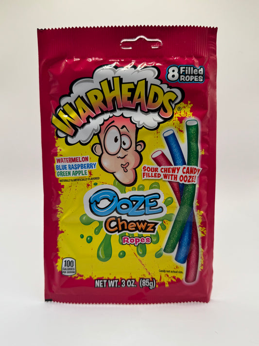 Warheads Ooze Chewz Ropes 85g