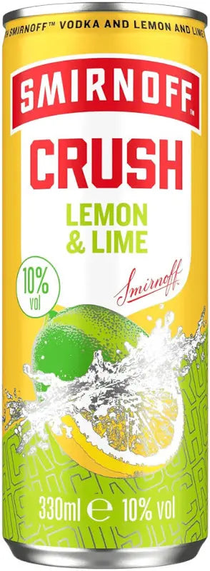 Smirnoff Crush Lemon & Lime  Alc 10% Vol. 250ml